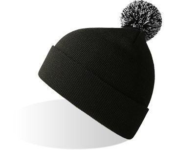 WIND-S WITH POMPOM-black-white