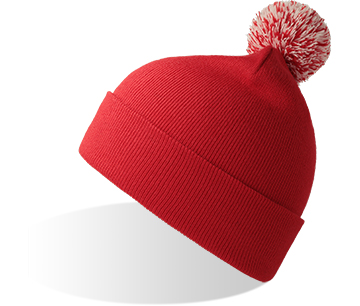 WIND-S WITH POMPOM-red-white