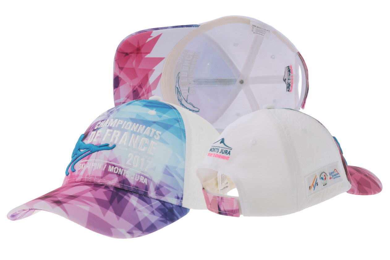 Keps 6 paneler 9790 – Fram: sublimeringstryck med 3D-brodyr och platt brodyr