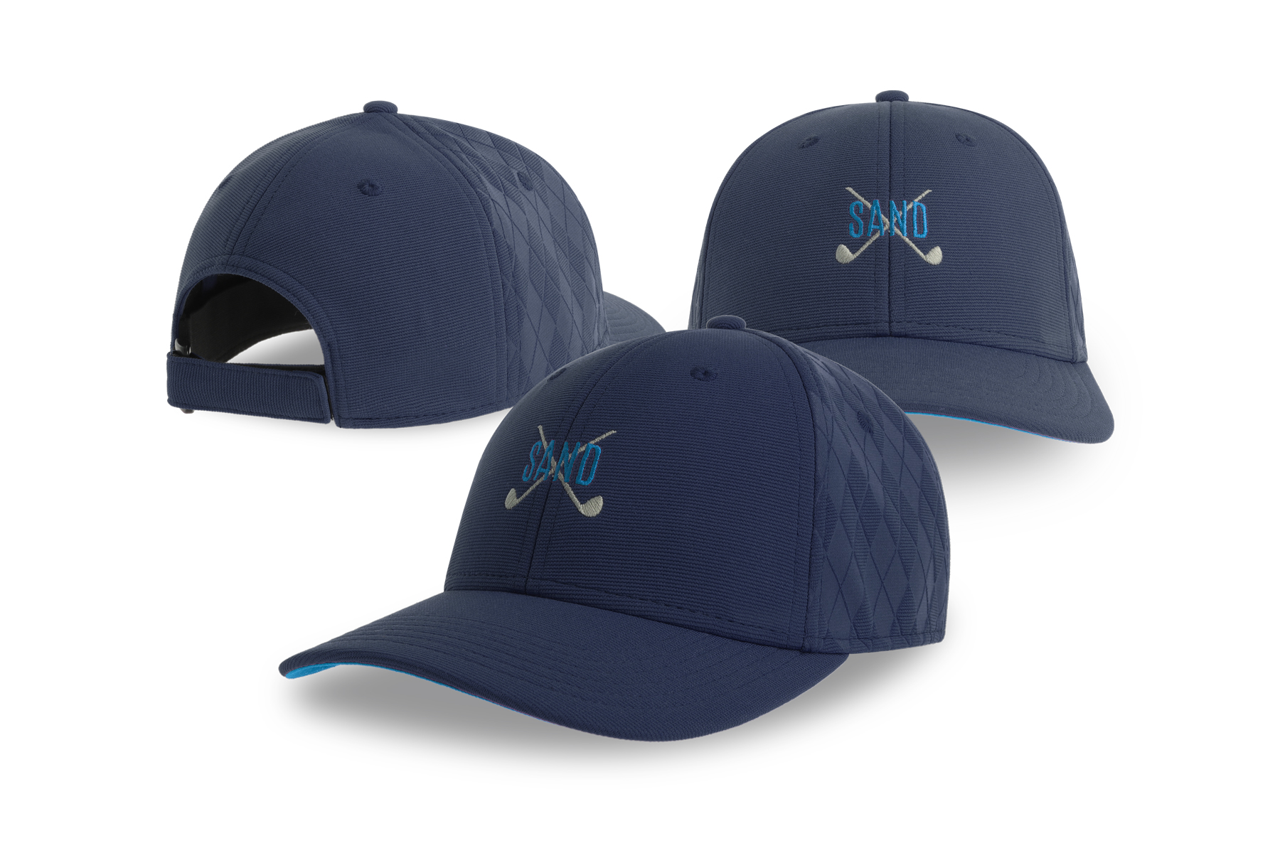 Hållbar baseballkeps 6 paneler 2281 – Fram: platt brodyr