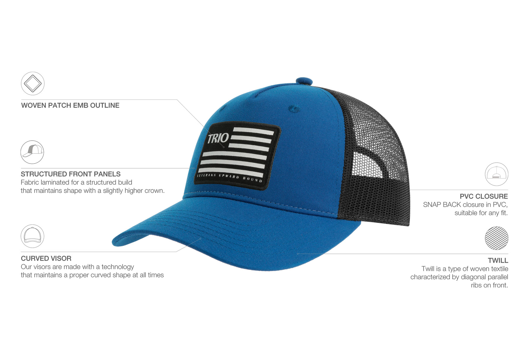 Snapback-keps i bomull 2464 bild 8