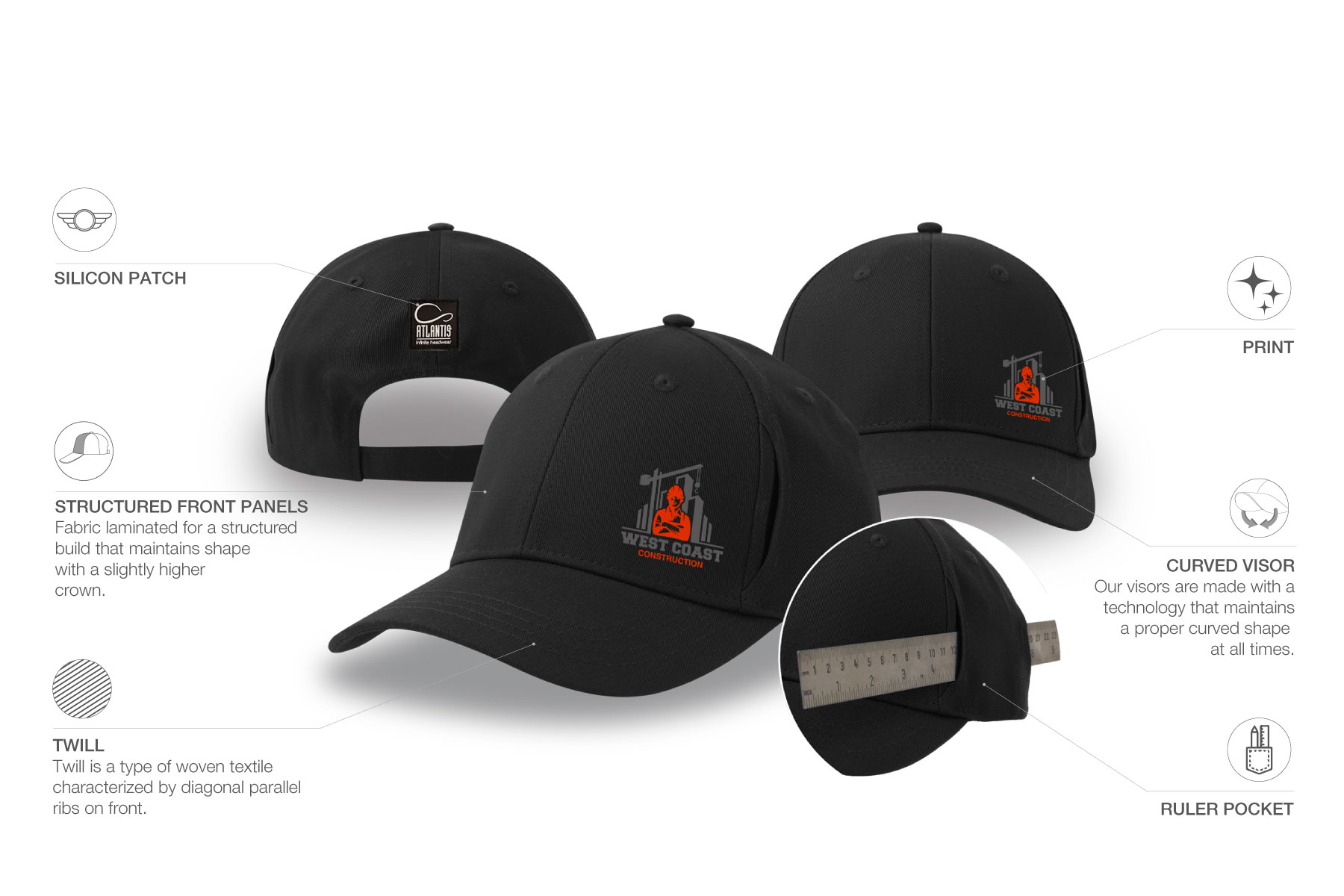 Baseballkeps 6 paneler 2507 bild 8