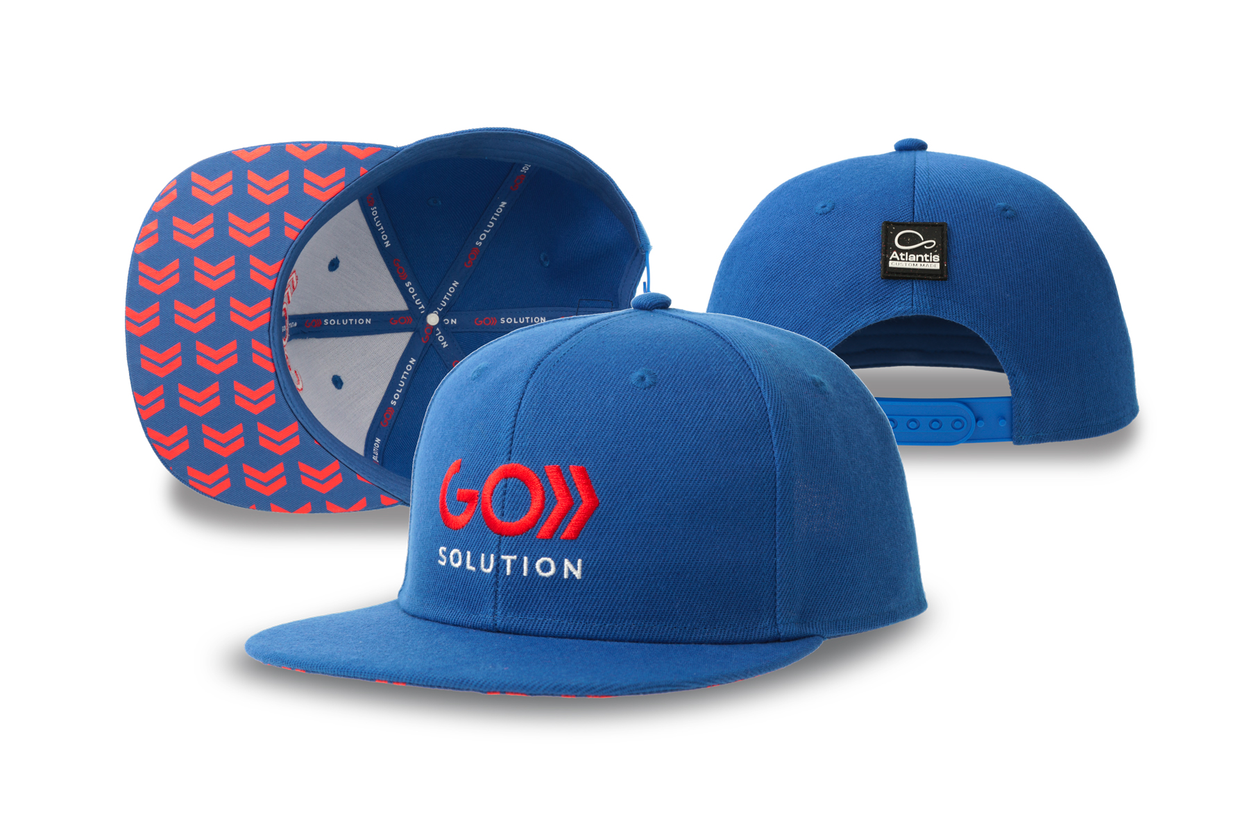 Snapback-keps 2708 – Fram: 3D-brodyr och platt brodyr